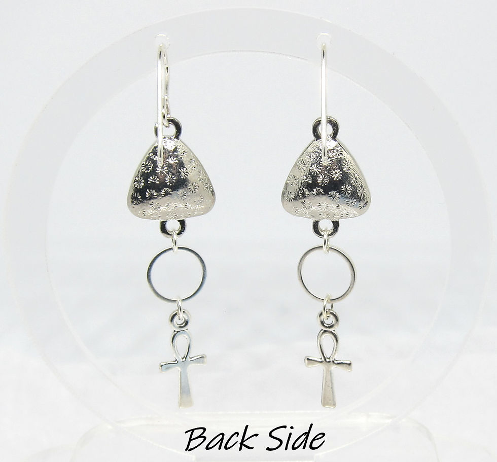 Thumbnail: Earrings - Ankh Gem Dangles