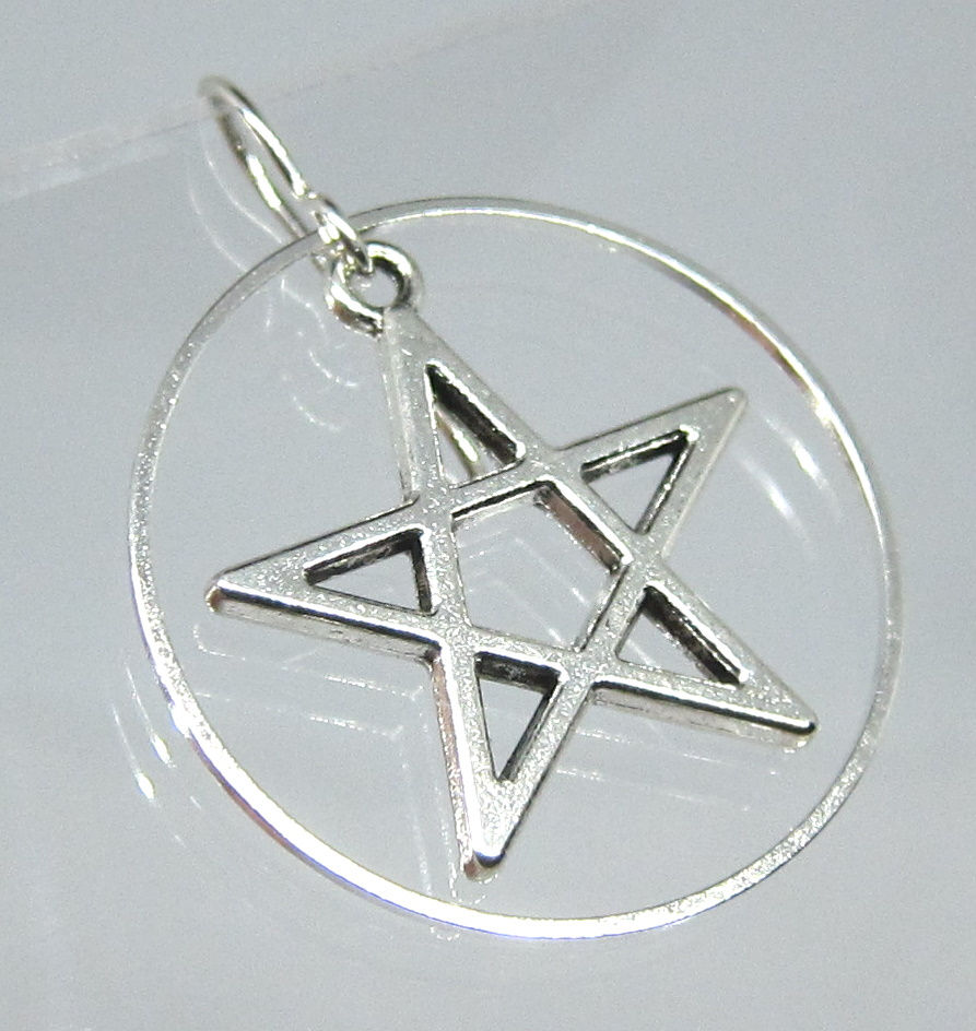 Thumbnail: Earrings - Pentagram Hoops