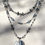 Thumbnail: 3 Strand Gemstone and Glass Necklace