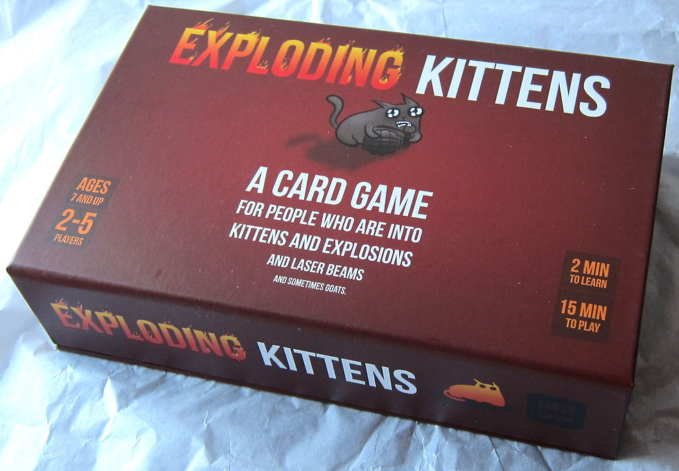 Exploding Kittens Card Game + NSFW expansion, second hand, like new
