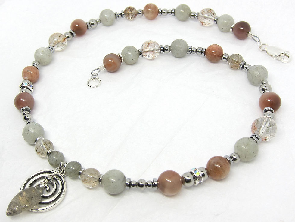 Thumbnail: "The Path of the Peaceful Warrior" necklace