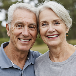 Natural looking dentures