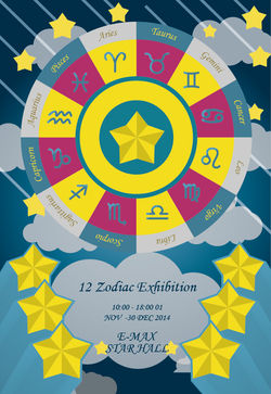 12 Zodiac Postcard