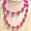 Thumbnail: What’s in the image?
Agate Bright Pink Fuchsia Necklace.
Neon Pink Necklace. 
Pop of color Necklace
Colorful Necklace
Fun Necklace
Dress Up Necklace
Bright color Necklace
