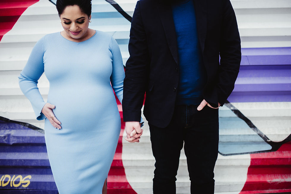 husband and wife bump