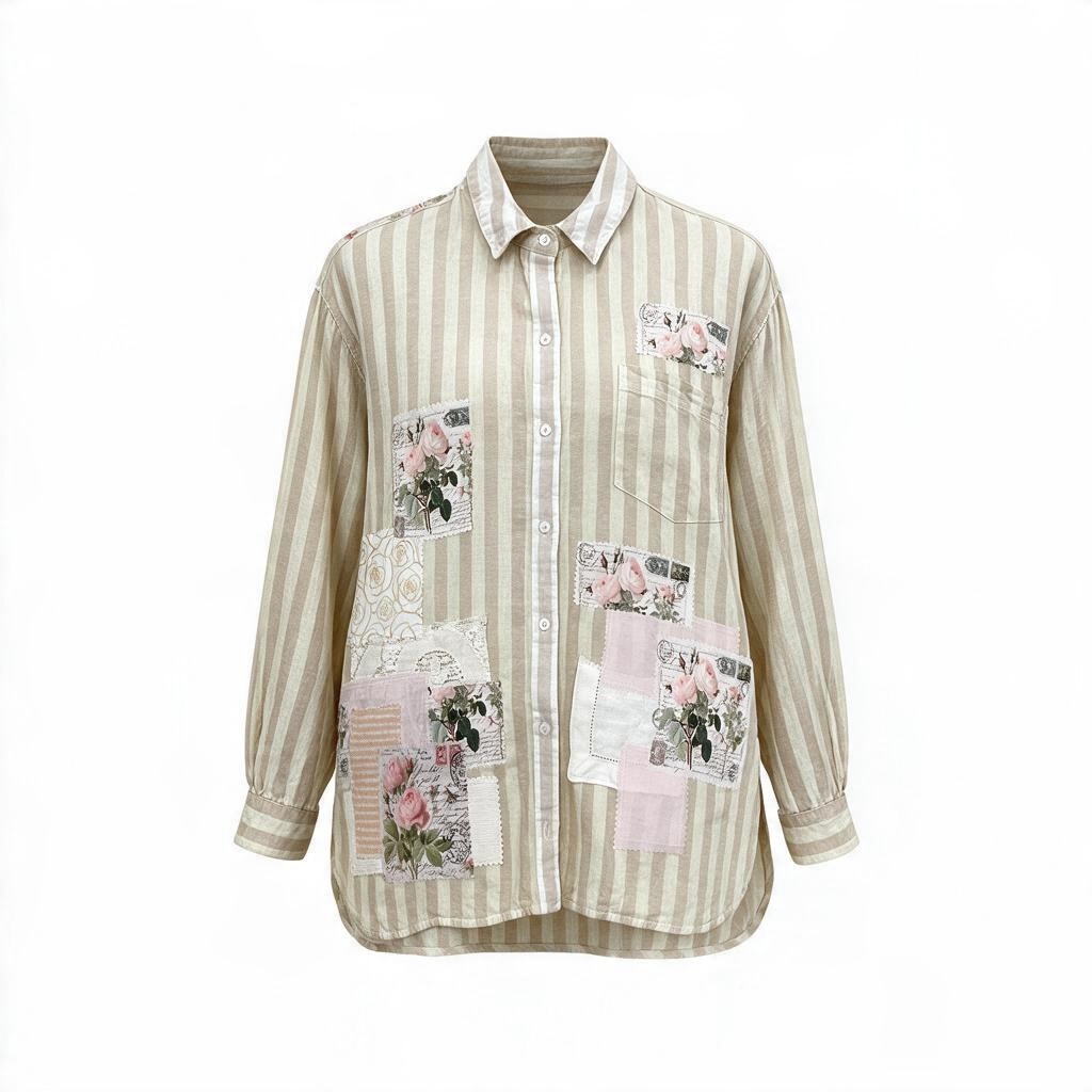 Sz L Upcycled Old Navy Boyfriend Shirt