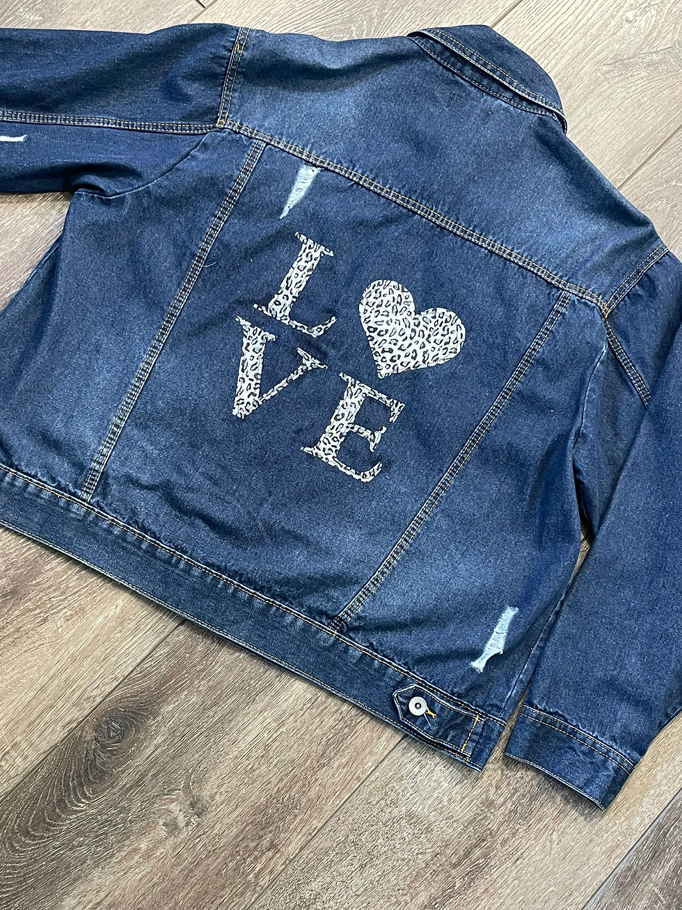 Thumbnail: Upcycled Women’s Love Denim Jacket