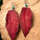 Thumbnail: Handcut Leather Feathers with Czech Beads
