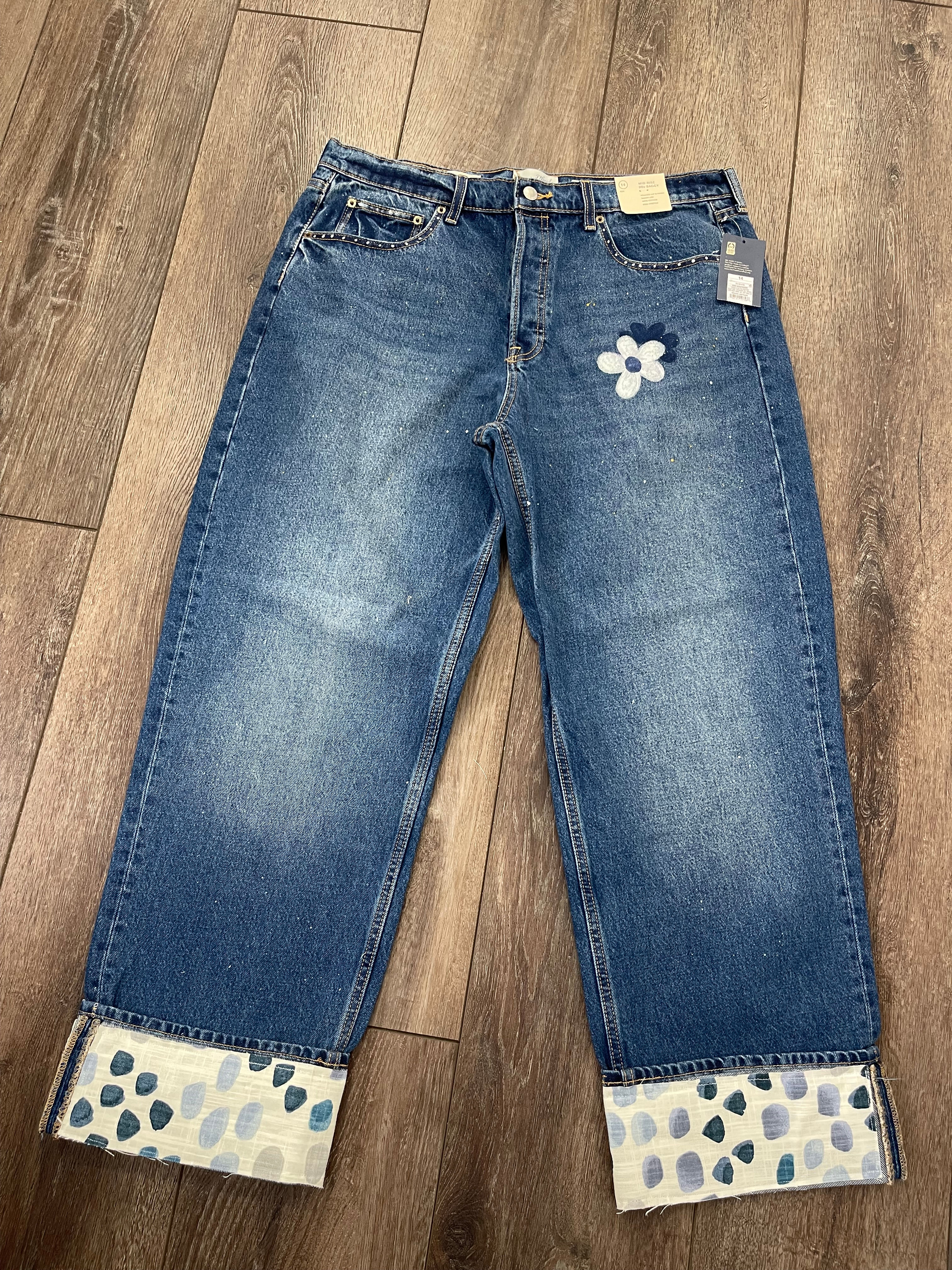 Sz 14 90’s Baggy Button Fly