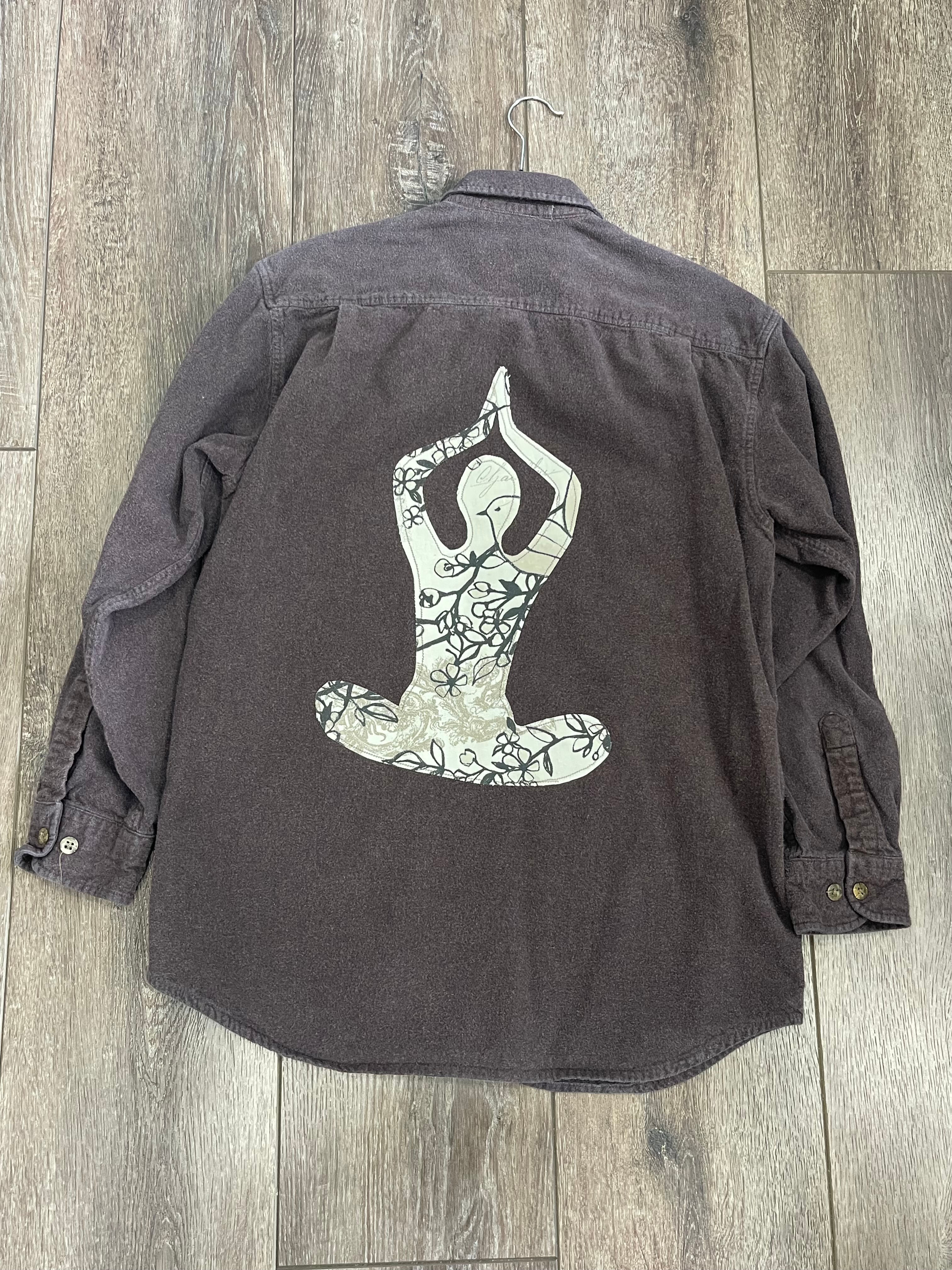 Brown Meditation Chamois Flannel Sz M