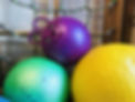 colorful bouncing balls children can play with in our jungle gym
