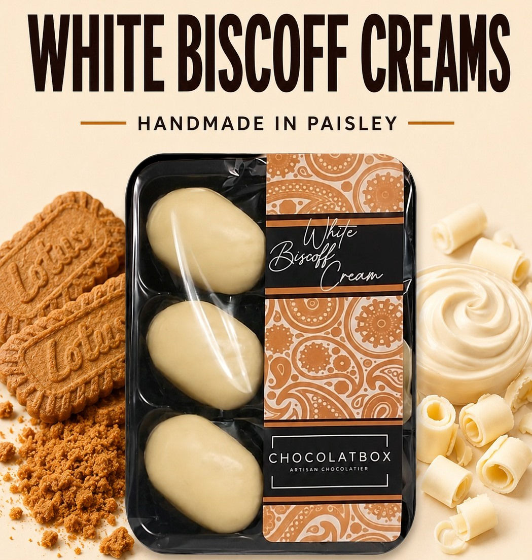 White Belgian Chocolate Filled With Creamy Biscoff Ganache