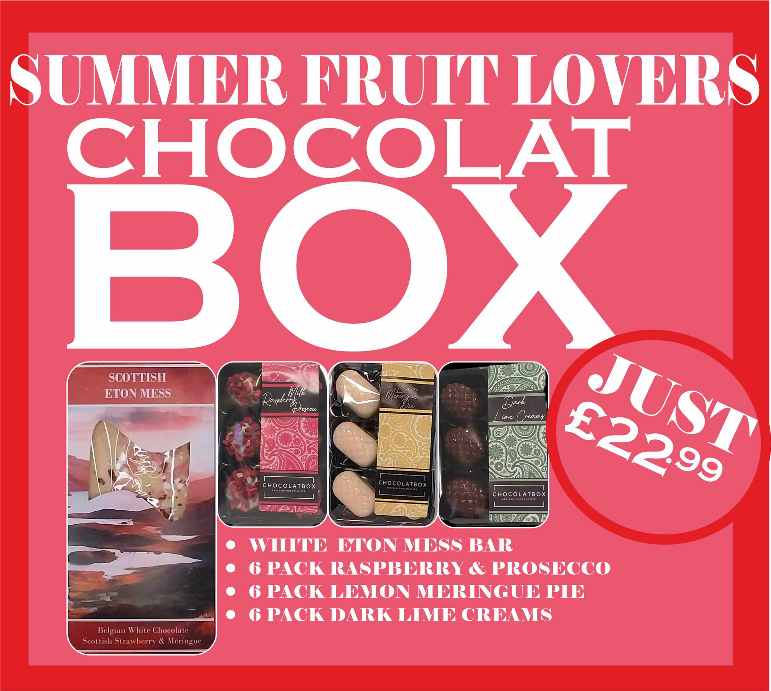 Belgian Chocolate Summer Fruit Lovers Gift Box
