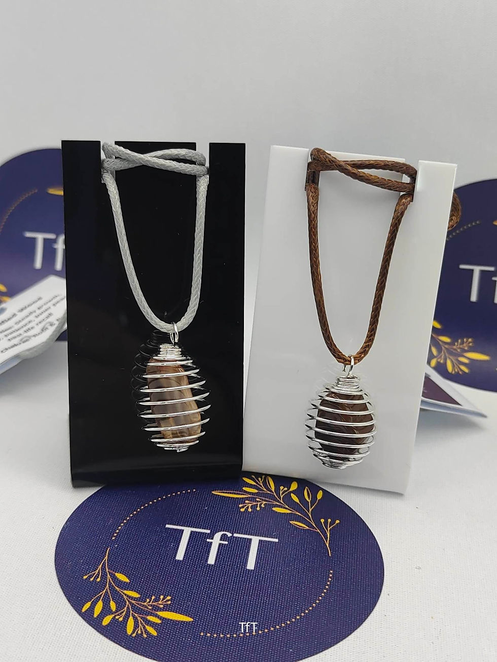Thumbnail: Crystal Spiral Cage Necklace