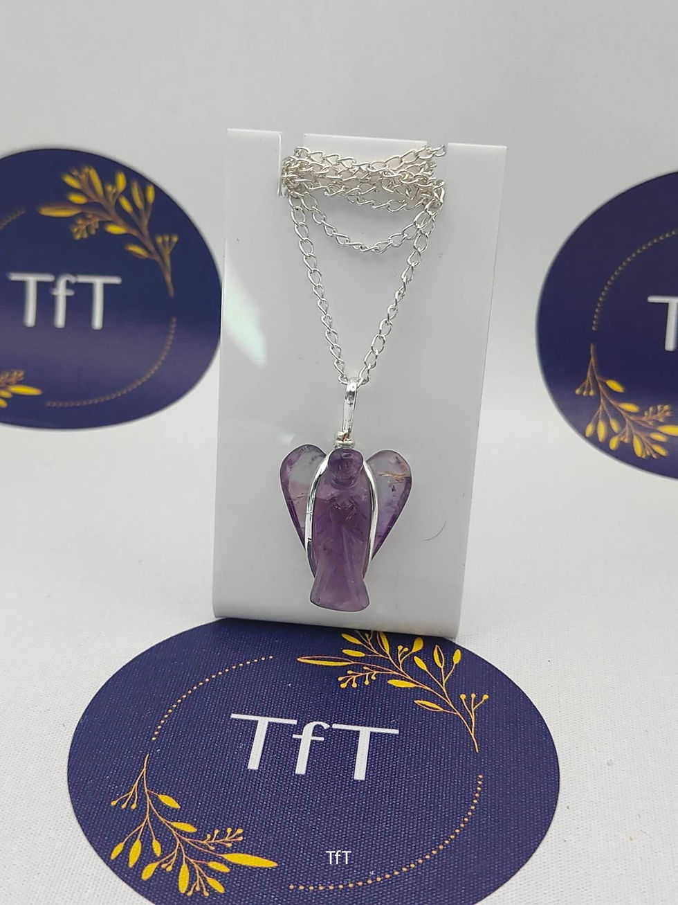 Thumbnail: Handcrafted Crystal Angel Necklace