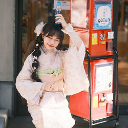 蕾絲和服街景走拍|小町通氛圍|鎌倉和服體驗