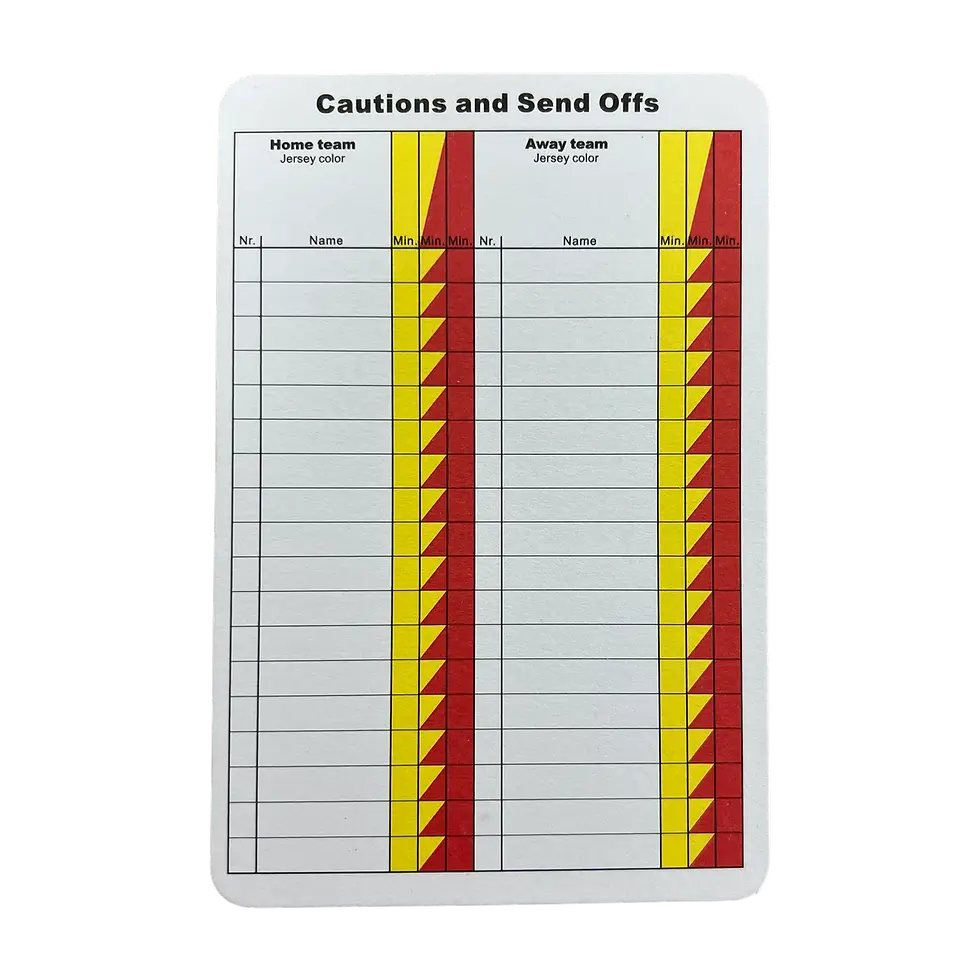 Thumbnail: Professional Referee Report Cards (Set of 50)
