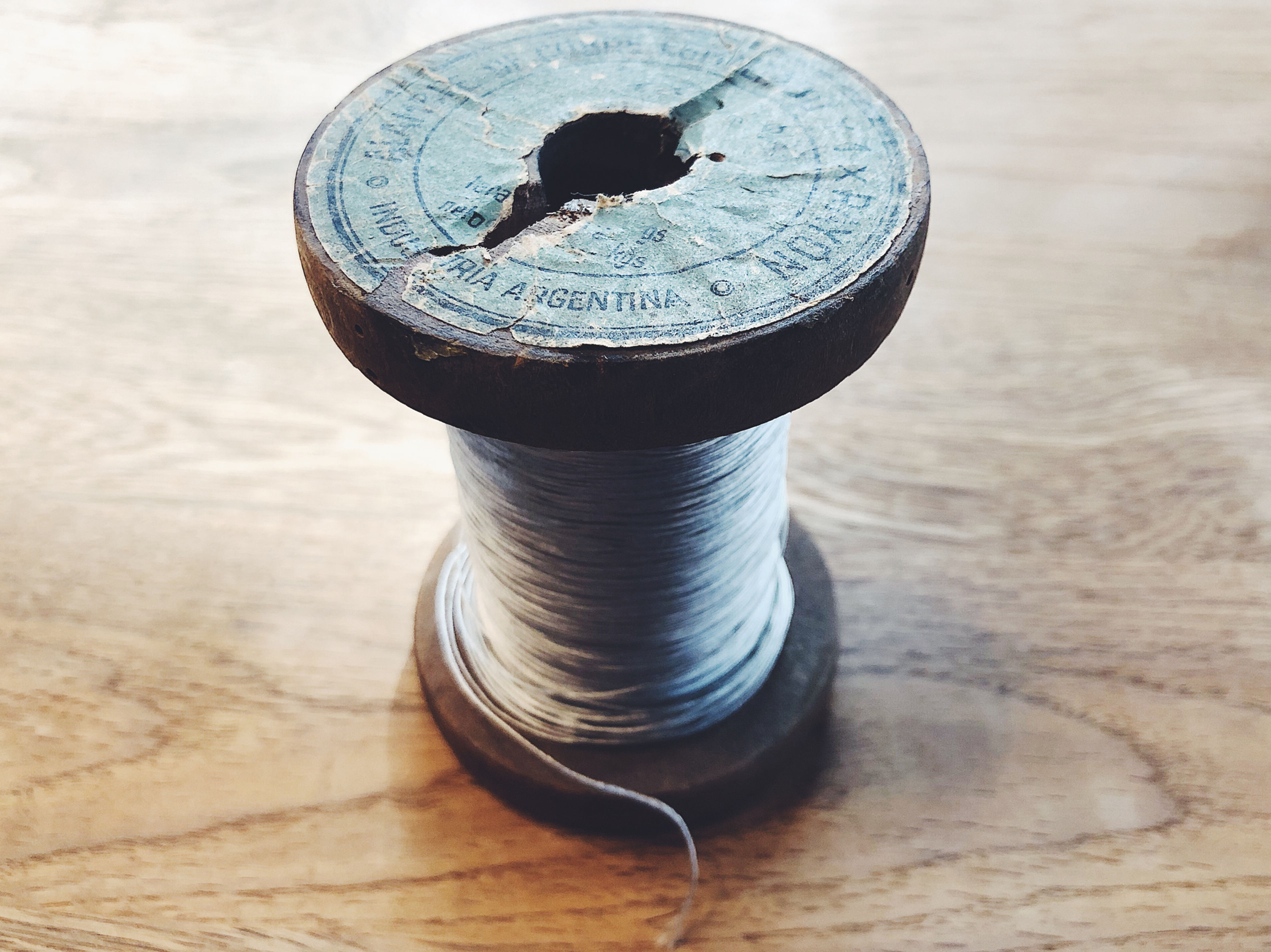 1910〜1920's ALAMBRE DE COBRE ESMALTADO Y1 × RAYON(人工絹)絶縁 28AWG ブラウン エナメル単線