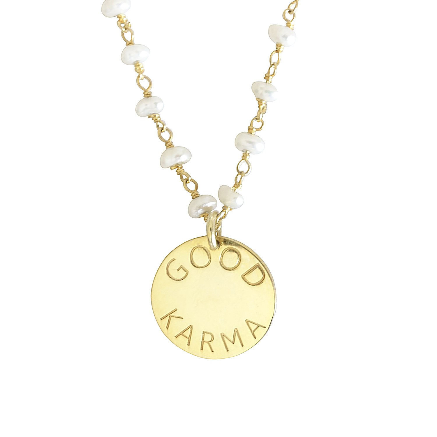 Good Karma Necklace Tiny Pearls