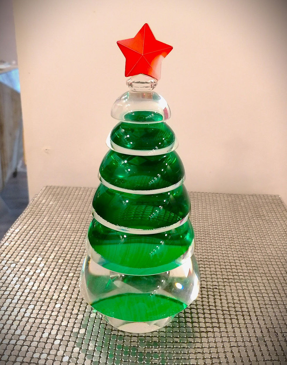 Miniatura: Alberello natalizio in cristallo colorato