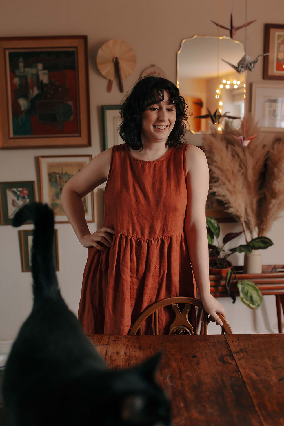 Charlotte in her home in Frome