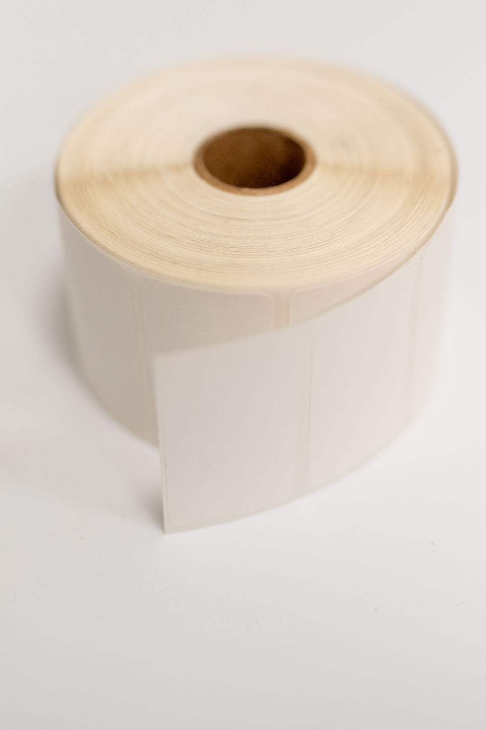 Roll of white labels Adhesive Labels 2.25" x 2"