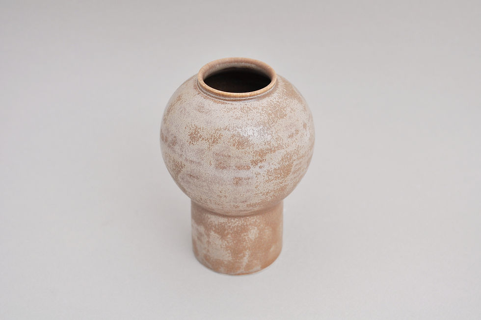 Thumbnail: Small Moon Pedestal Bud Vase - Oyster