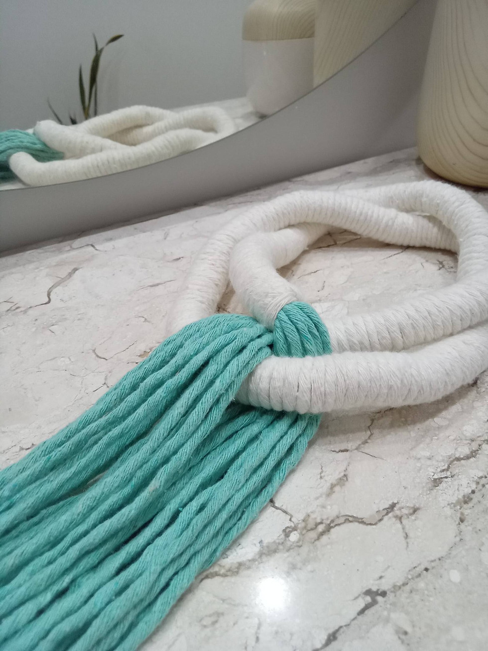 Miniatura: Escultura de Parede Verde Água