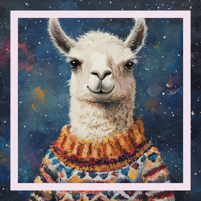 A llama in a sweater.