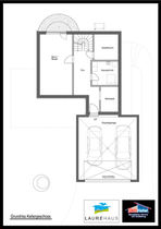 Grundriss Kellergeschoss 
des Einfamilienhaus E-18 aus einer Ausführungsplanung.
Beauftragt von der Fa. Laure Haus