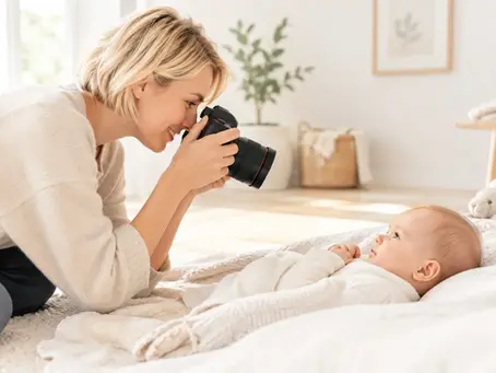 Baby beim Fotoshooting beruhigen - ganz sanft