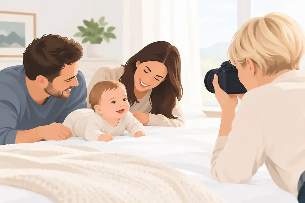 Dürfen Eltern bei Babyfotos helfen? Ja, unbedingt