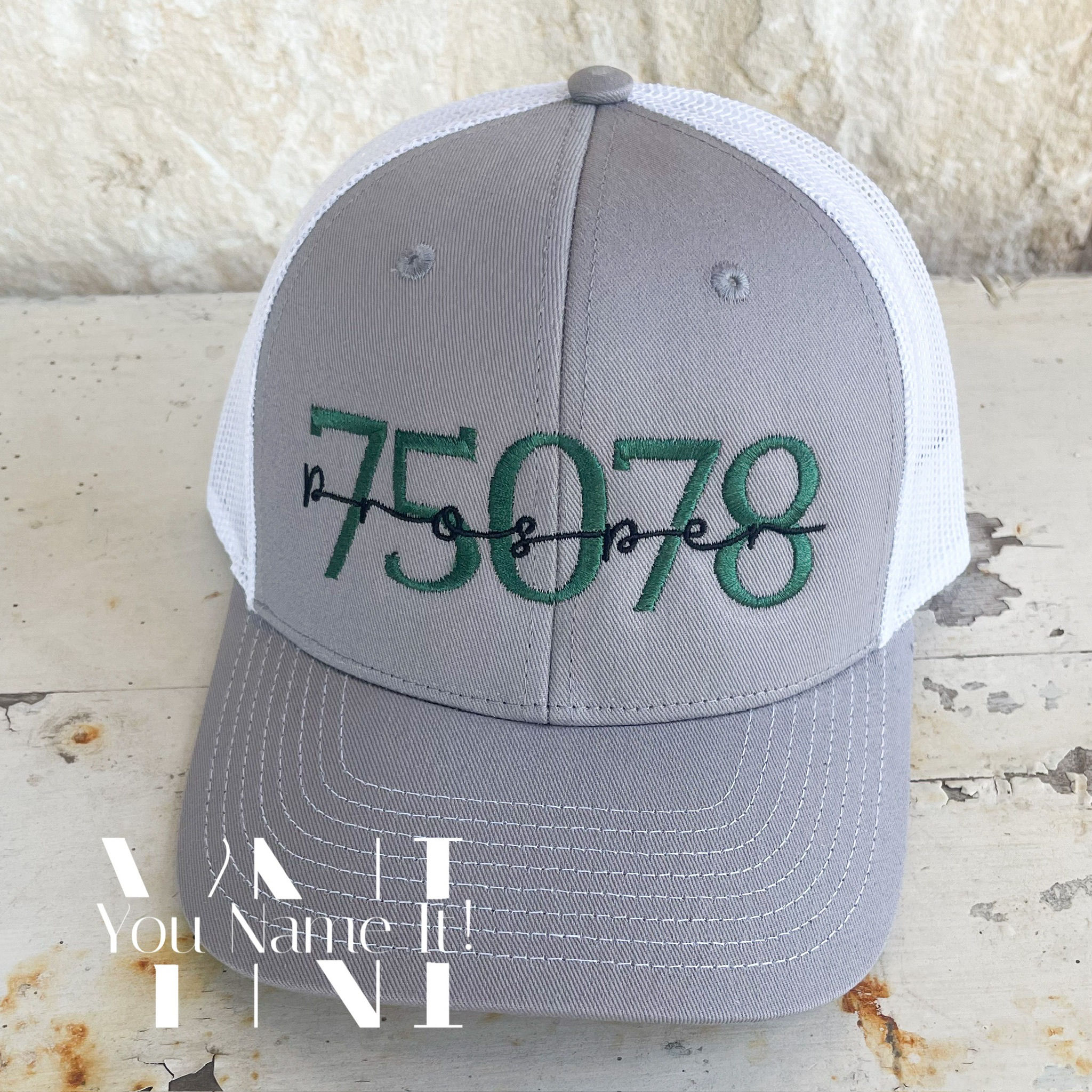 Zip Code Embroidered Hat (0032)