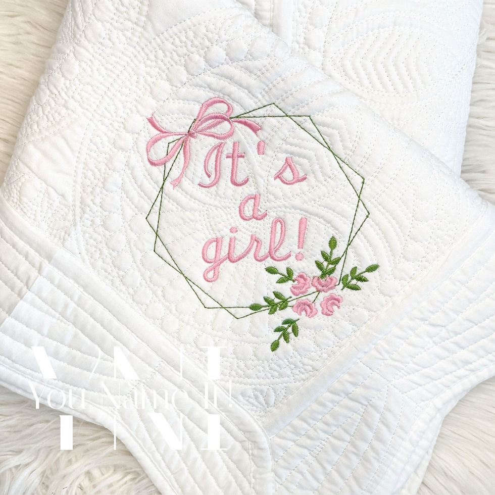 Thumbnail: Embroidered Baby Quilt