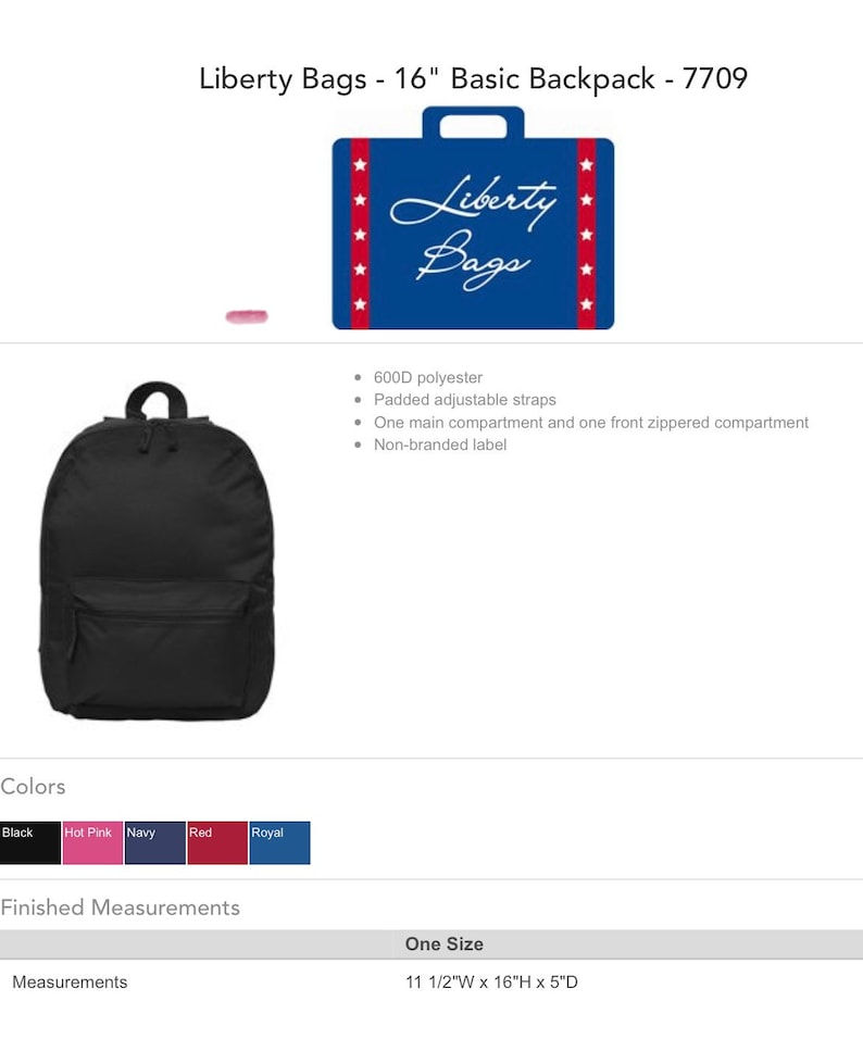 Thumbnail: Collegiate Font Backpack
