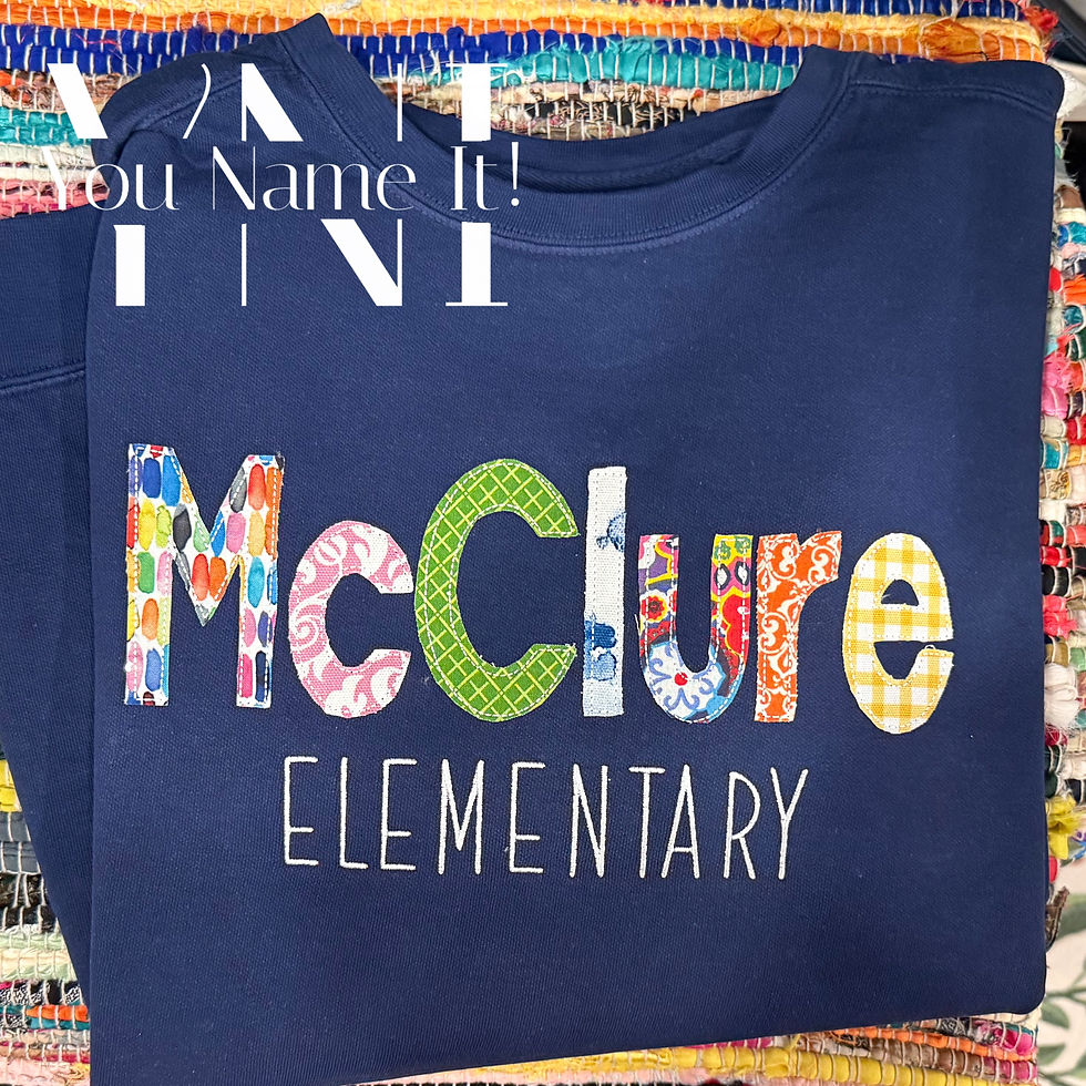 Applique Fabric School or Team Spirit Tee (T022)