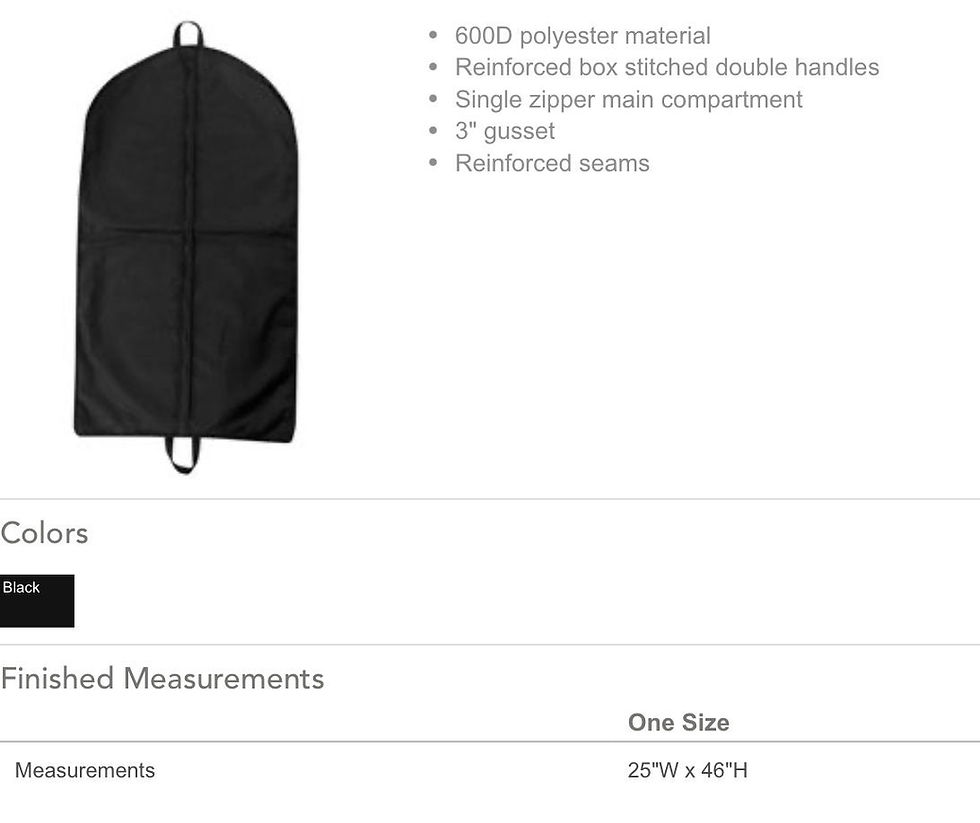 Thumbnail: Monogrammed Dance Garment and Tote Bag Set