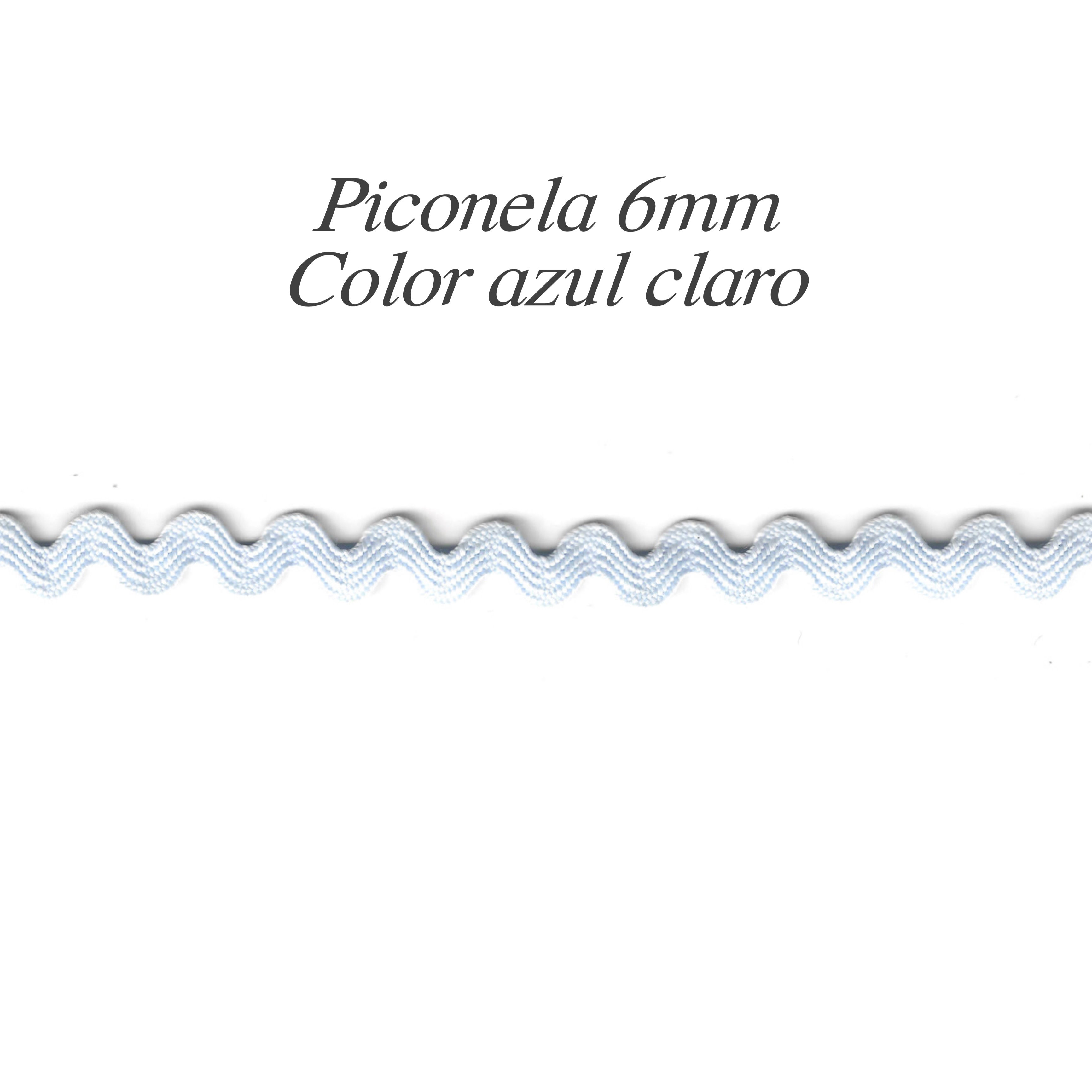 Piconela color azul claro de 6mm
