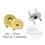 Miniatura: Pack de 5 pares de cierres magnéticos fijar oro 15mm - NDLWRK®