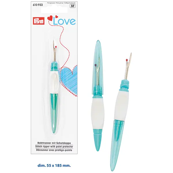 Miniatura: Descosedor / aguja descosedora ergonómica de Prym Love color turquesa