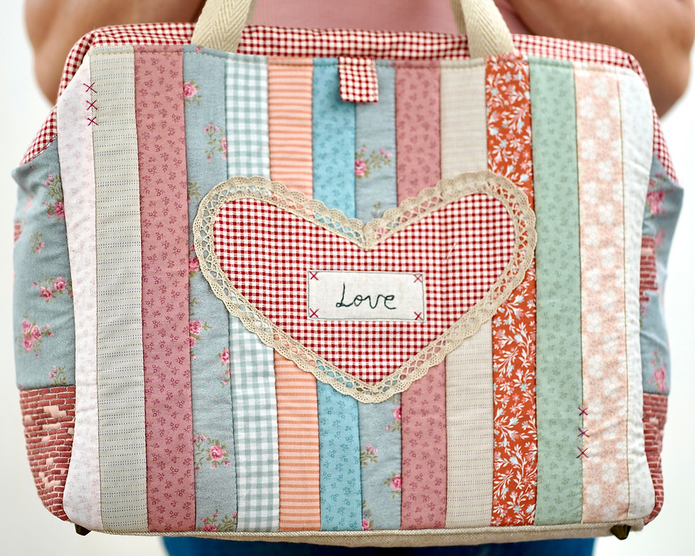 Miniatura: Proyecto: Bolsa de Costura "Quilt Shop" - Patrones PDF y Video Tutorial
