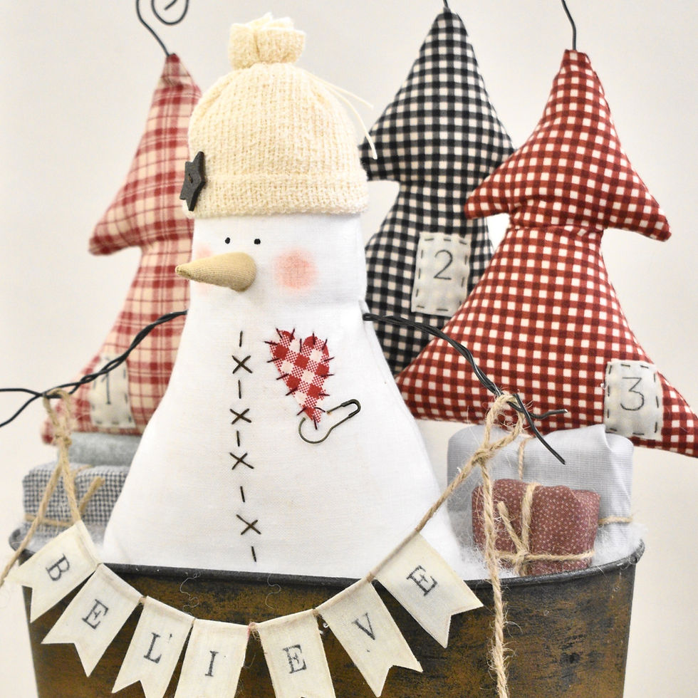 Miniatura: Proyecto: Muñeco de Nieve para Navidad - Patrones PDF e Instrucciones