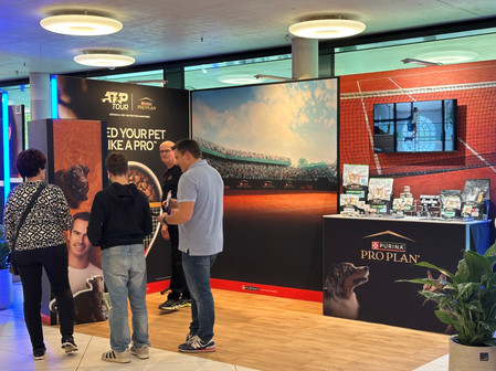 Image of premium event stand for pet food brand.
