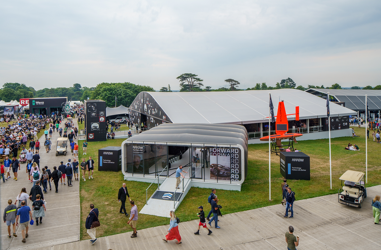 AirClad outdoor event structure for Arrow at GoodWood.