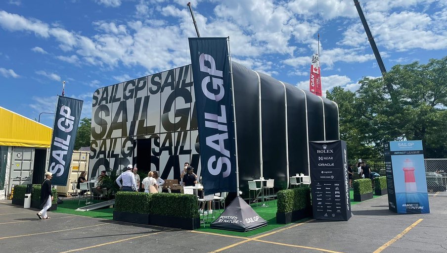 Two storey brand experience structure delivered at event.