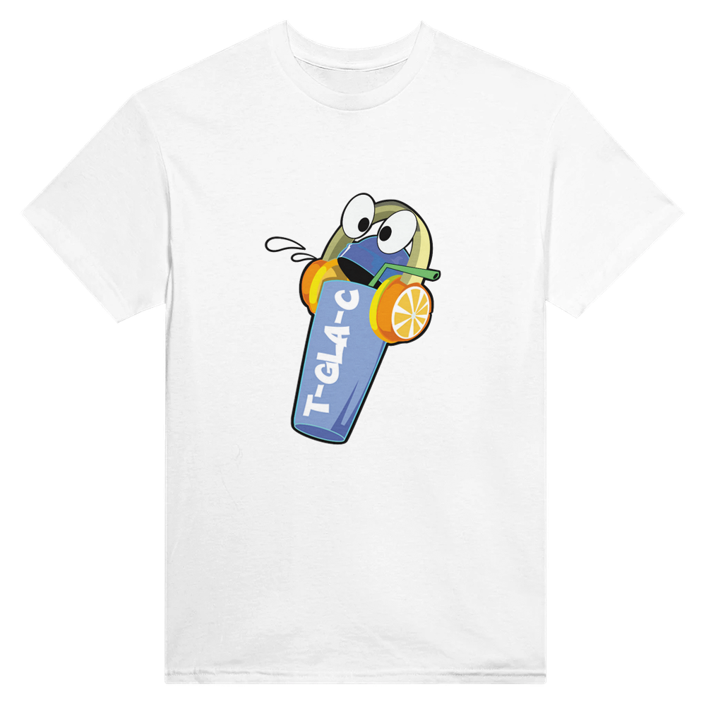 T-shirt T-GLA-C LISERE NOIR, unisexe épais ras du cou