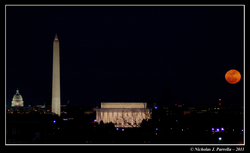 Super Moon Lincoln Memorial  Washing