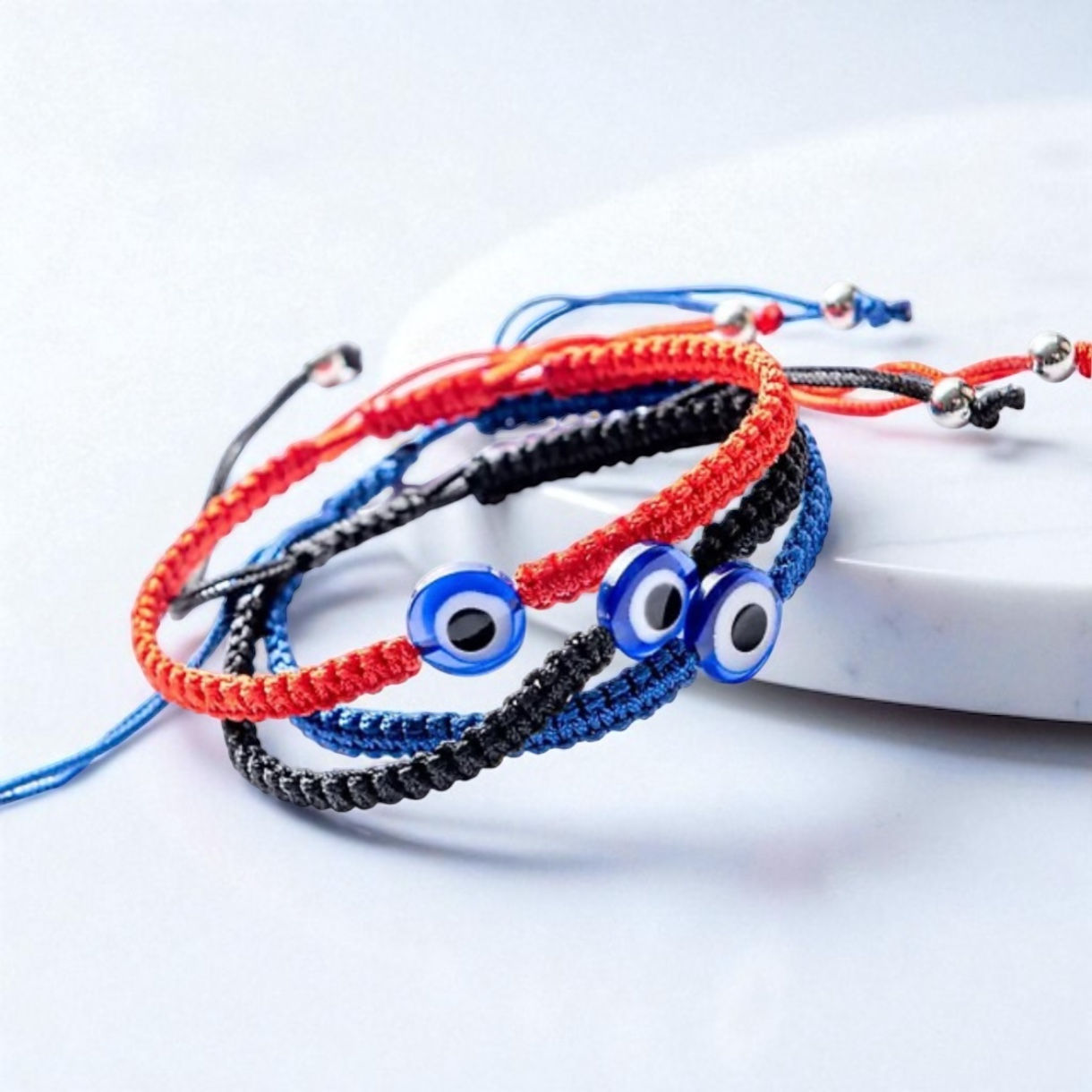 Evil Eye | Mal de Ojo Macramé | Simple Trendy | Adjustable Bracelets