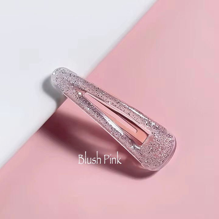 Thumbnail: Glitter Snap Hair Clips for Girls & Women 2 inch Hair Barrettes  Set