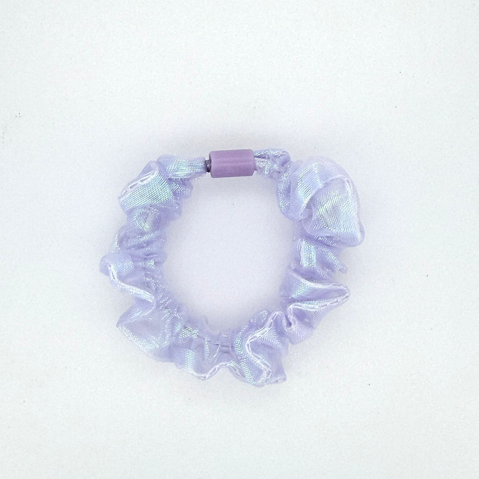 Thumbnail: Purple Unicorn Glitter Shaker Hair Bow & Metallic Scrunchie Set 